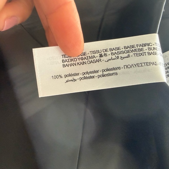 Zara Black Faux-Leather Mini Pencil Skirt - Picture 8 of 10